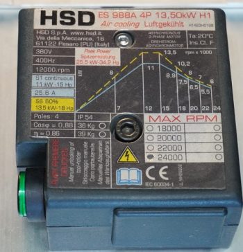 HSD Spindle, ES 988A, H1423H0198 - Image 4