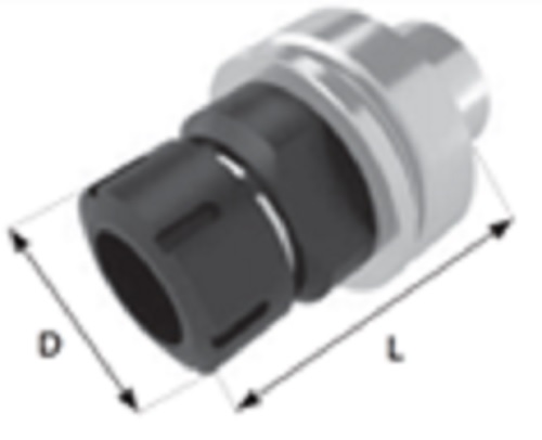 HSK 63E ER40 Short Style Tool Holder, P/N H29-G-S 3 HSK 63E ER40 Short Style Tool Holder, P/N H29-G-S - Image 3