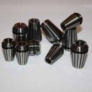 ER32 Collet Set, 10 Pieces, 6 mm, High Precision, P/N C-F-6M-10P