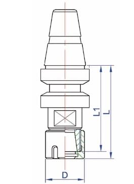 ISO20 ER16 Short Style Tool Holder P/N 120-C-S - Image 2
