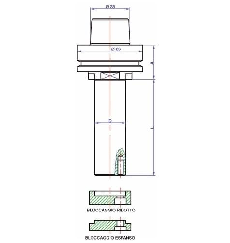 HSK 63F Milling Arbor P/N H30-055 2 HSK 63F Milling Arbor P/N H30-055 - Image 2